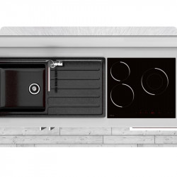 Plita vitroceramica incorporabila Tesla HV6300MB, 5700W, 9 trepte, Timer, Indicator suprafață fierbinte, Protectie copii, Negru