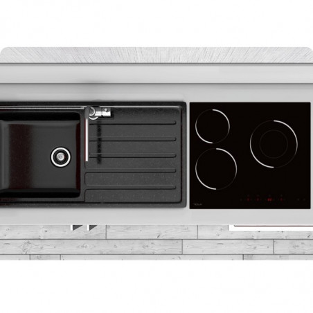 Plita vitroceramica incorporabila Tesla HV6300MB, 5700W, 9 trepte, Timer, Indicator suprafață fierbinte, Protectie copii, Negru