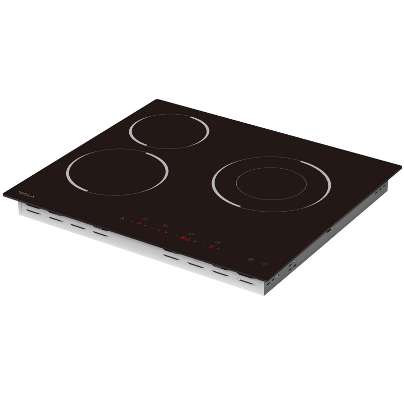 Plita vitroceramica incorporabila Tesla HV6300MB, 5700W, 9 trepte, Timer, Indicator suprafață fierbinte, Protectie copii, Negru