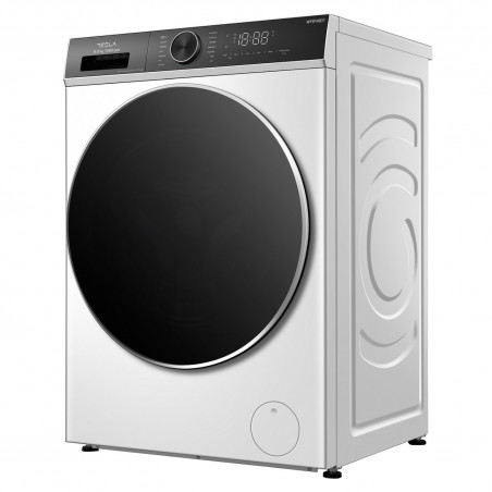 Masina de spalat cu Încarcare frontala Tesla WF81480T, 1900W, 8 kg, 1400rpm, Motor Inverter, Clasa A, 14 programe, Alb/Negru