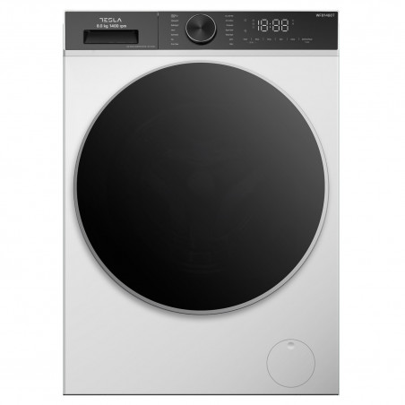 Masina de spalat cu Încarcare frontala Tesla WF81480T, 1900W, 8 kg, 1400rpm, Motor Inverter, Clasa A, 14 programe, Alb/Negru