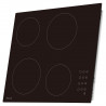 Plită vitroceramică Tesla HV6402MB, 6600W, 9 grade, 4 zone, temporizator, protecție pentru copii, indicator de căldură reziduală, muchie bizotată, negru