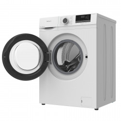 Masina de spalat cu incarcare frontala Tesla WF61030K, 1950W, 6 kg, 1000 rpm, 16 programe, Clasa E, Afisaj LED, Blocare copii, Alb/Negru