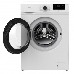 Masina de spalat cu incarcare frontala Tesla WF61030K, 1950W, 6 kg, 1000 rpm, 16 programe, Clasa E, Afisaj LED, Blocare copii, Alb/Negru