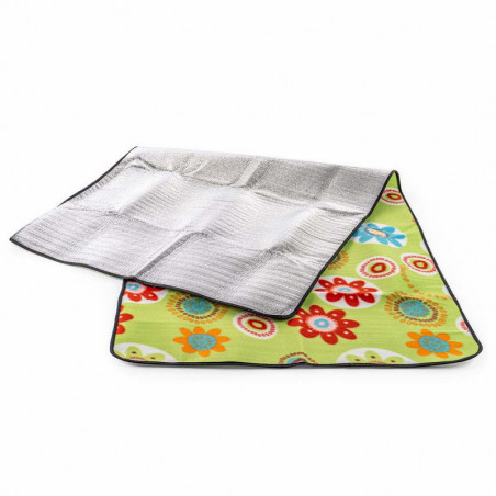 Pătură de picnic Muhler 2 x 0,8 m, Perlene pamuk + polar, verde