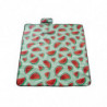 Pătură de picnic Muhler 1.3x1.45 m, Pearl bumbac + fleece, roșu/verde