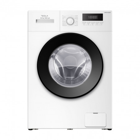 Masina de spalat cu incarcare frontala Tesla WF81430T, 2050W, 8 kg, 53 L, 16 programe, 1400 rpm, clasa A, Steam Care, LED, Alb