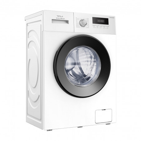 Masina de spalat cu incarcare frontala Tesla WF81430T, 2050W, 8 kg, 53 L, 16 programe, 1400 rpm, clasa A, Steam Care, LED, Alb