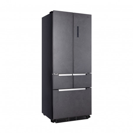 Frigider cu congelator Tesla RF4200FSNSGE, 436 L, Clasa E, 5 usi, Total No Frost, Display LED extern, 41 dB, Gri