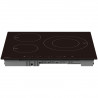 Plită vitroceramică Tesla HI6301MB, 7400W, 9 grade, 3 zone, protecție pentru copii, indicator de căldură reziduală, senzor pentru tigaie, negru