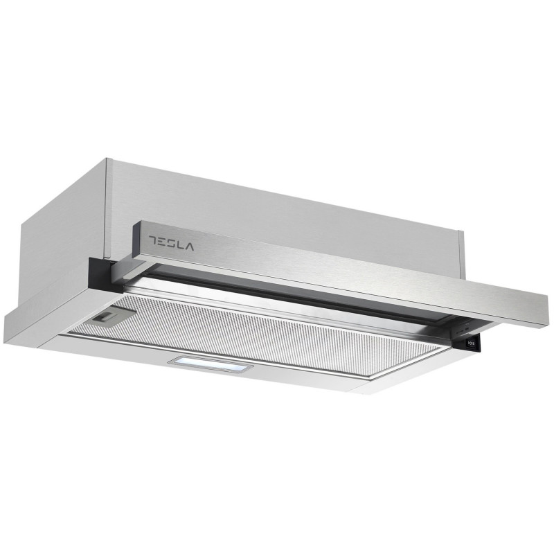 Tesla DT600AX, 120W, 2 motoare, Filtru din aluminiu, 350 m3/h, LED, Clasa D, Inox