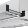 Tesla DT600AX, 120W, 2 motoare, Filtru din aluminiu, 350 m3/h, LED, Clasa D, Inox