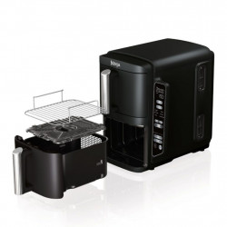 Friteuza dubla cu aer cald Ninja SL300EU, 2470W, 7.6 L, 40-240°C, 2 cosuri, 6 programe, Sincronizare, Timer, Auto stop, Negru