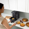 Friteuza dubla cu aer cald Ninja SL300EU, 2470W, 7.6 L, 40-240°C, 2 cosuri, 6 programe, Sincronizare, Timer, Auto stop, Negru