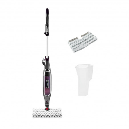 Mop curatare cu aburi Shark S6003EU, 1200W, 0,35 L, 3 setari, Tehnologie Klick'n Flip, Steam Blaster, Lavete mop Dirt Grip, Gri/Violet