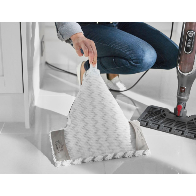 Mop curatare cu aburi Shark S6003EU, 1200W, 0,35 L, 3 setari, Tehnologie Klick'n Flip, Steam Blaster, Lavete mop Dirt Grip, Gri/Violet