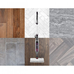 Mop curatare cu aburi Shark S6003EU, 1200W, 0,35 L, 3 setari, Tehnologie Klick'n Flip, Steam Blaster, Lavete mop Dirt Grip, Gri/Violet