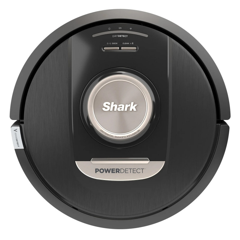 Aspirator robot Shark PowerDetect RV2820VEEU, 650W, 0.3 L, 360° LiDAR, Autonomie pana la 110 min, DirtDetect, Negru