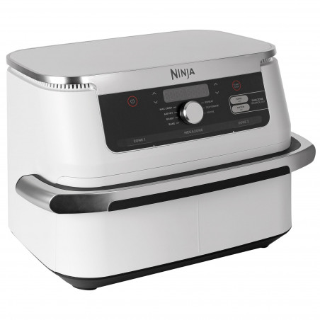 Friteuza dubla cu aer cald Ninja AF500EUWH, 10.4 L, 7 programe, Timer, Zone independente, Alb