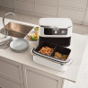 Friteuza dubla cu aer cald Ninja AF500EUWH, 10.4 L, 7 programe, Timer, Zone independente, Alb