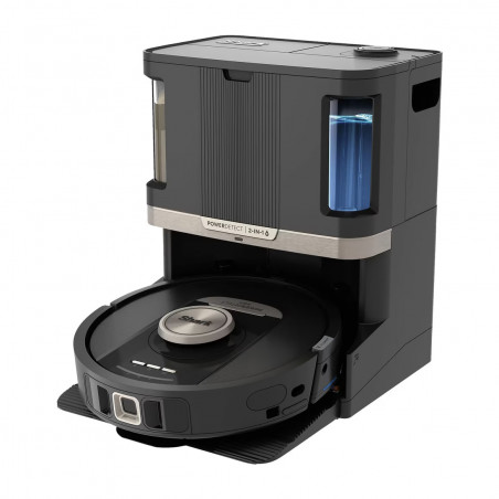 Aspirator robot Shark PowerDetect Max RV2800ZEEU, 650W, 0.3 L, 372 m², 360° LiDAR, Autonomie pana la 110 min, Detectare margini umede, Negru