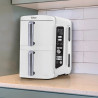 Friteuza dubla cu aer cald Ninja SL400EUWH, 2470 W, 9,5 L, 2 cosuri, 6 programe, Max Crisp, Functii Sync si Match, Alb