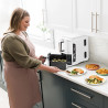Friteuza dubla cu aer cald Ninja SL400EUWH, 2470 W, 9,5 L, 2 cosuri, 6 programe, Max Crisp, Functii Sync si Match, Alb