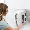 Friteuza dubla cu aer cald Ninja SL400EUWH, 2470 W, 9,5 L, 2 cosuri, 6 programe, Max Crisp, Functii Sync si Match, Alb
