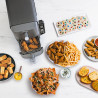 Friteuza dubla cu aer cald Ninja SL451EU, 2470W, 9.5L, Termometru digital, 2 cosuri, 6 programe, Max Crisp, Sync & Match, Gri