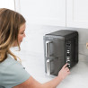 Friteuza dubla cu aer cald Ninja SL451EU, 2470W, 9.5L, Termometru digital, 2 cosuri, 6 programe, Max Crisp, Sync & Match, Gri