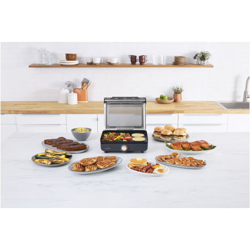 Gratar electric Ninja GR101EU, 1450W, 28x37 cm, Incalzire rapida, 60-260°C, 2 placi, Negru