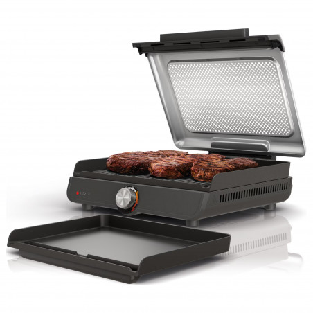 Gratar electric Ninja GR101EU, 1450W, 28x37 cm, Incalzire rapida, 60-260°C, 2 placi, Negru