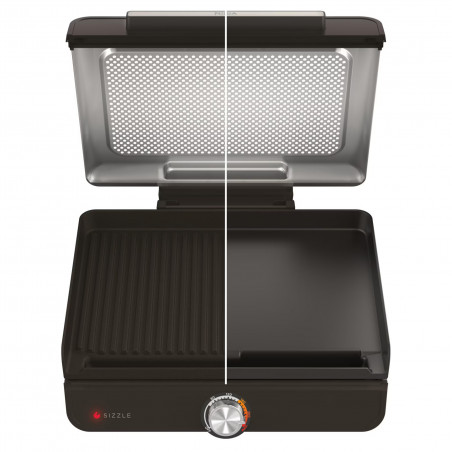 Gratar electric Ninja GR101EU, 1450W, 28x37 cm, Incalzire rapida, 60-260°C, 2 placi, Negru