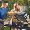 Gratar electric Ninja OG901EU, SMART, 1700W, 7 programe, 45x29 cm, 260C, Ceramica Plocha, Tehnologie Woodfire, IPX4, Negru/Albastru