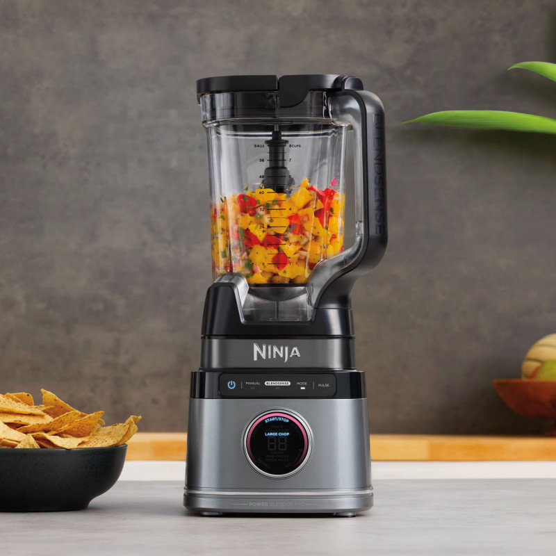 Blender Ninja Detect Pro TB201EU, 1200W, 2,1 L, 14 viteze, Timer, Afisaj cu LED, Fara BPA, Negru/Gri