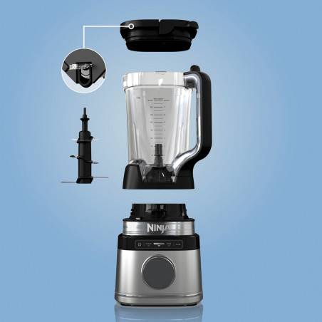 Blender Ninja Detect Pro TB201EU, 1200W, 2,1 L, 14 viteze, Timer, Afisaj cu LED, Fara BPA, Negru/Gri