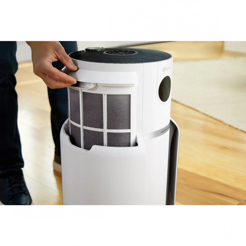 Purificator de aer Shark NeverChange Max HP300EU, Pana la 130 m², 54W, 5 viteze, Nu se schimbă filtrul până la 5 ani, Afișaj LED, Alb