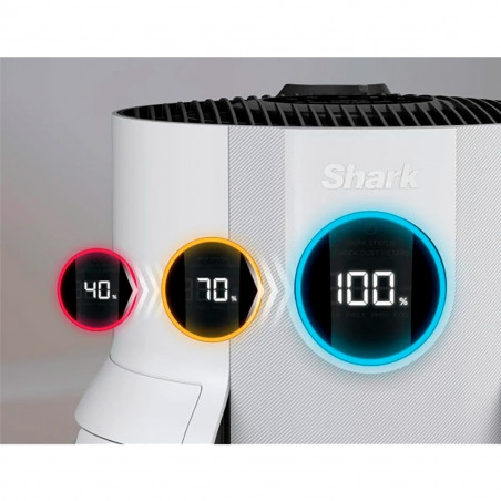 Purificator de aer Shark NeverChange HP150EU, 26W, Pana la 60 m², 5 viteze, Durata filtrul pana la 5 ani, Afisaj LED, Alb