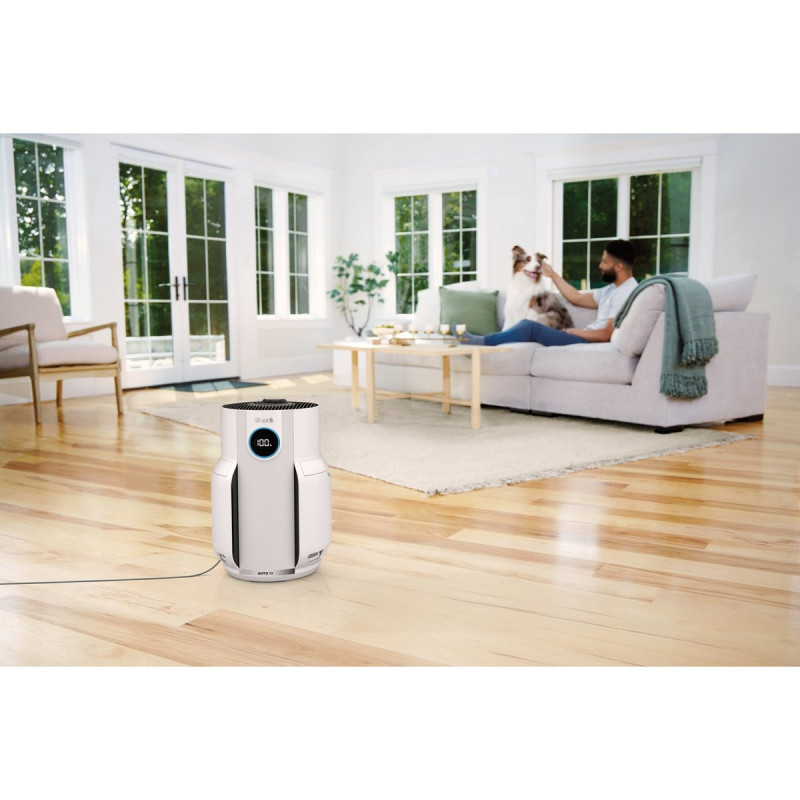 Purificator de aer Shark NeverChange HP150EU, 26W, Pana la 60 m², 5 viteze, Durata filtrul pana la 5 ani, Afisaj LED, Alb