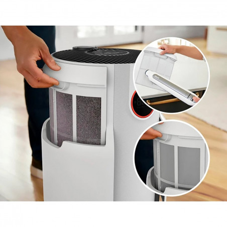 Purificator de aer Shark NeverChange HP150EU, 26W, Pana la 60 m², 5 viteze, Durata filtrul pana la 5 ani, Afisaj LED, Alb