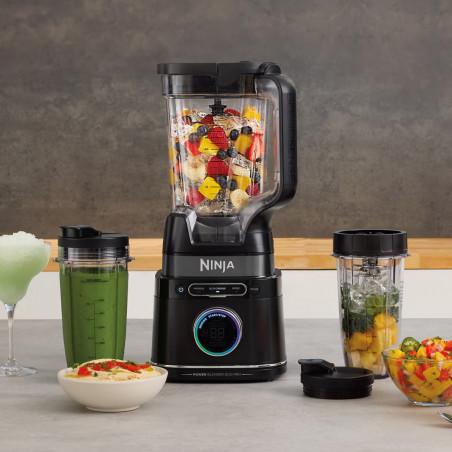 Blender Ninja Detect Power Pro & Single Serve TB301EU, 1200W, 2.1L, 10 viteze + Puls, BlendSense, Torque Detect, Timer, Ingredient Recognition, Negru
