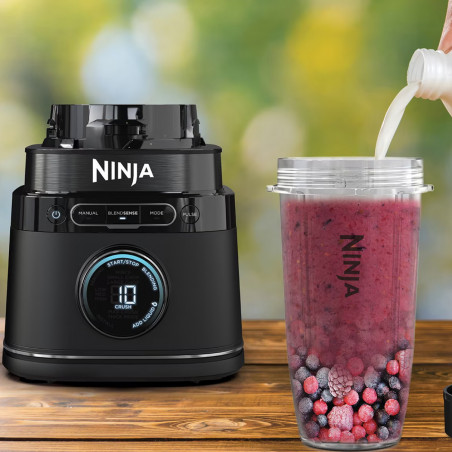 Blender Ninja Detect Power Pro & Single Serve TB301EU, 1200W, 2.1L, 10 viteze + Puls, BlendSense, Torque Detect, Timer, Ingredient Recognition, Negru