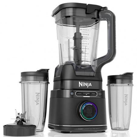 Blender Ninja Detect Power Pro & Single Serve TB301EU, 1200W, 2.1L, 10 viteze + Puls, BlendSense, Torque Detect, Timer, Ingredient Recognition, Negru