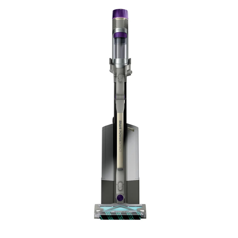 Aspirator vertical Shark IP3251EUT, 380W, 0.7 L, PowerDetect, Brat rabatabil, Autonomie 70 min, Gri/Violet