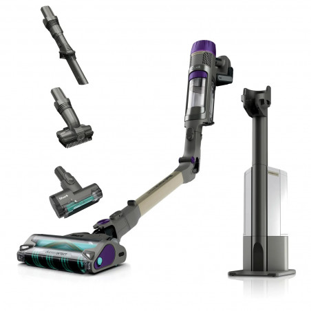Aspirator vertical Shark IP3251EUT, 380W, 0.7 L, PowerDetect, Brat rabatabil, Autonomie 70 min, Gri/Violet