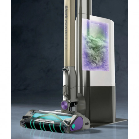 Aspirator vertical Shark IP3251EUT, 380W, 0.7 L, PowerDetect, Brat rabatabil, Autonomie 70 min, Gri/Violet