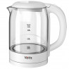 Cana electrica din sticla Oliver Voltz OV51230X, 2200W, 1.7 L, Incalzitor ascuns, Indicator luminos, Baza 360°, Alb