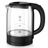 Cana electrica din sticla Oliver Voltz OV51230X, 2200W, 1.7 L, Incalzitor ascuns, Indicator luminos, Baza 360°, Negru