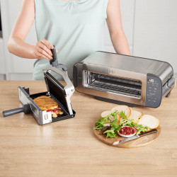 Prajitor paine 3in1 Ninja ST202EU, 2400W, 7 programe, Control temperatura, Grill, Dezghetare, Reincalzire, Functionare orizontaa, Argintiu