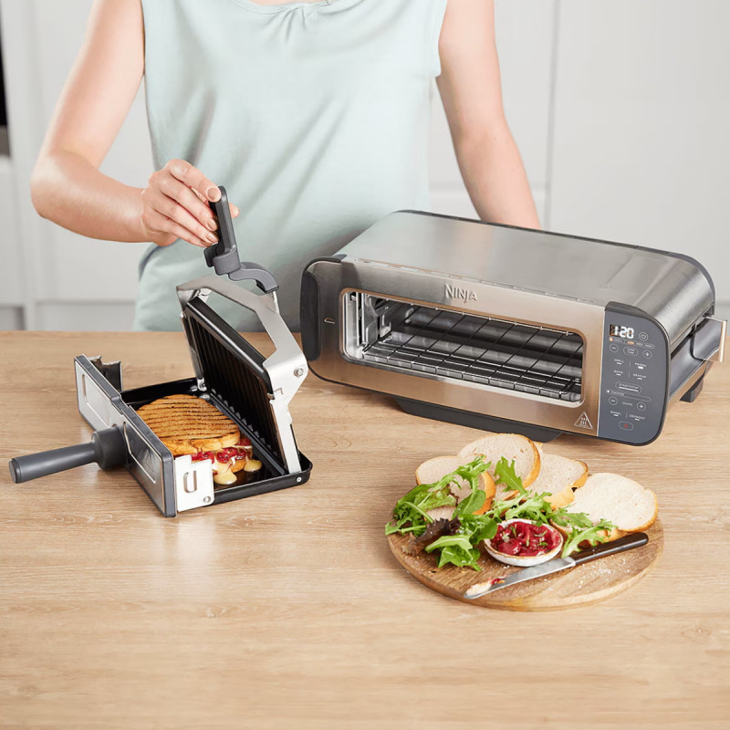 Prajitor paine 3in1 Ninja ST202EU, 2400W, 7 programe, Control temperatura, Grill, Dezghetare, Reincalzire, Functionare orizontaa, Argintiu